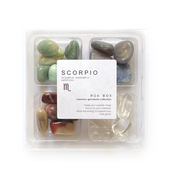 Scorpio Zodiac Rox Box - jumbo crystals and stones set