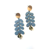 Blue Plant Earrings